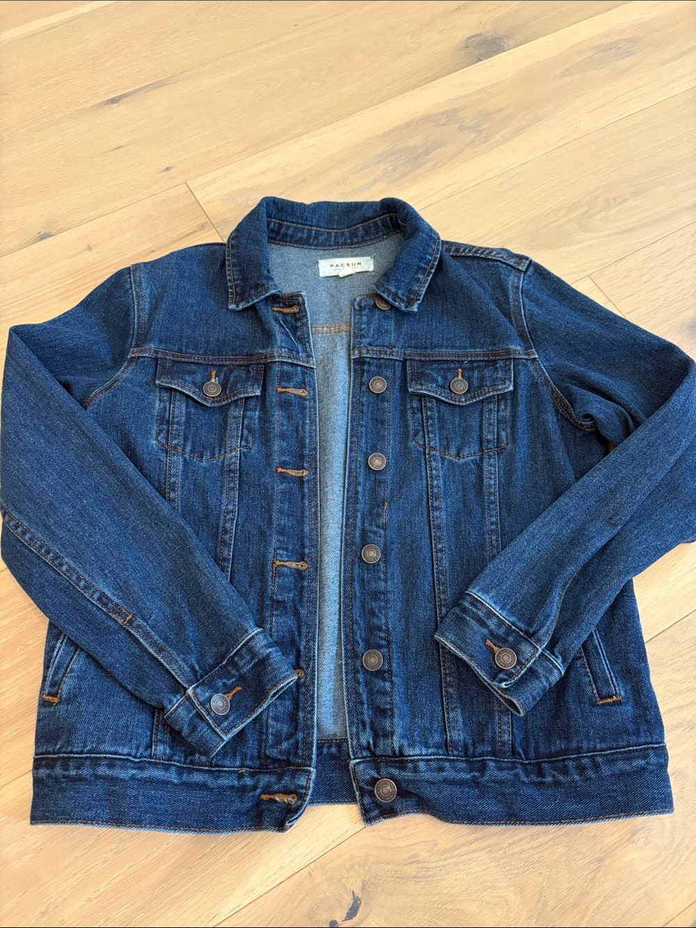 PACSUN Dark Blue Denim Jacket